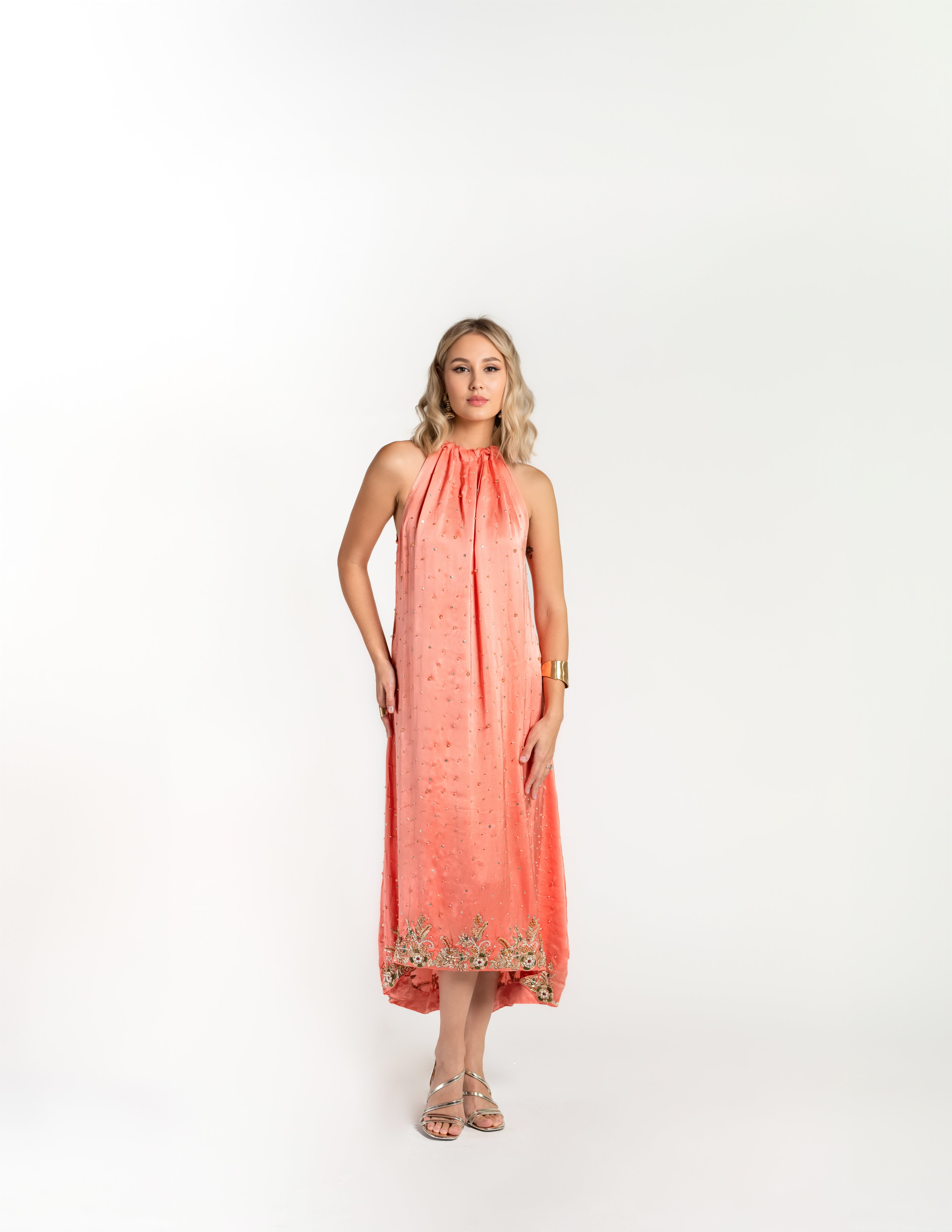 Flower sales halter dress